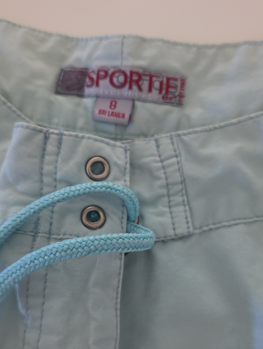 Sportif Light Blue Shorts with Drawstring